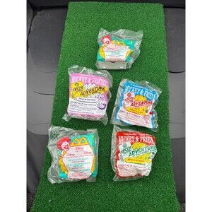 McDonalds Vintage Mickey‎ & Friends Epcot Adventure Happy Meal Toys Lot Of 5